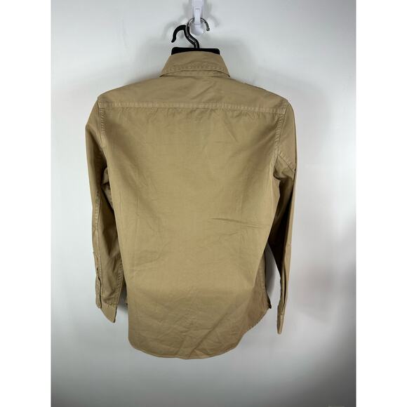 JW Hulme Mens Field Utility Shirt Button Up Longsleeve Tan Size Large - Picture 2 of 10